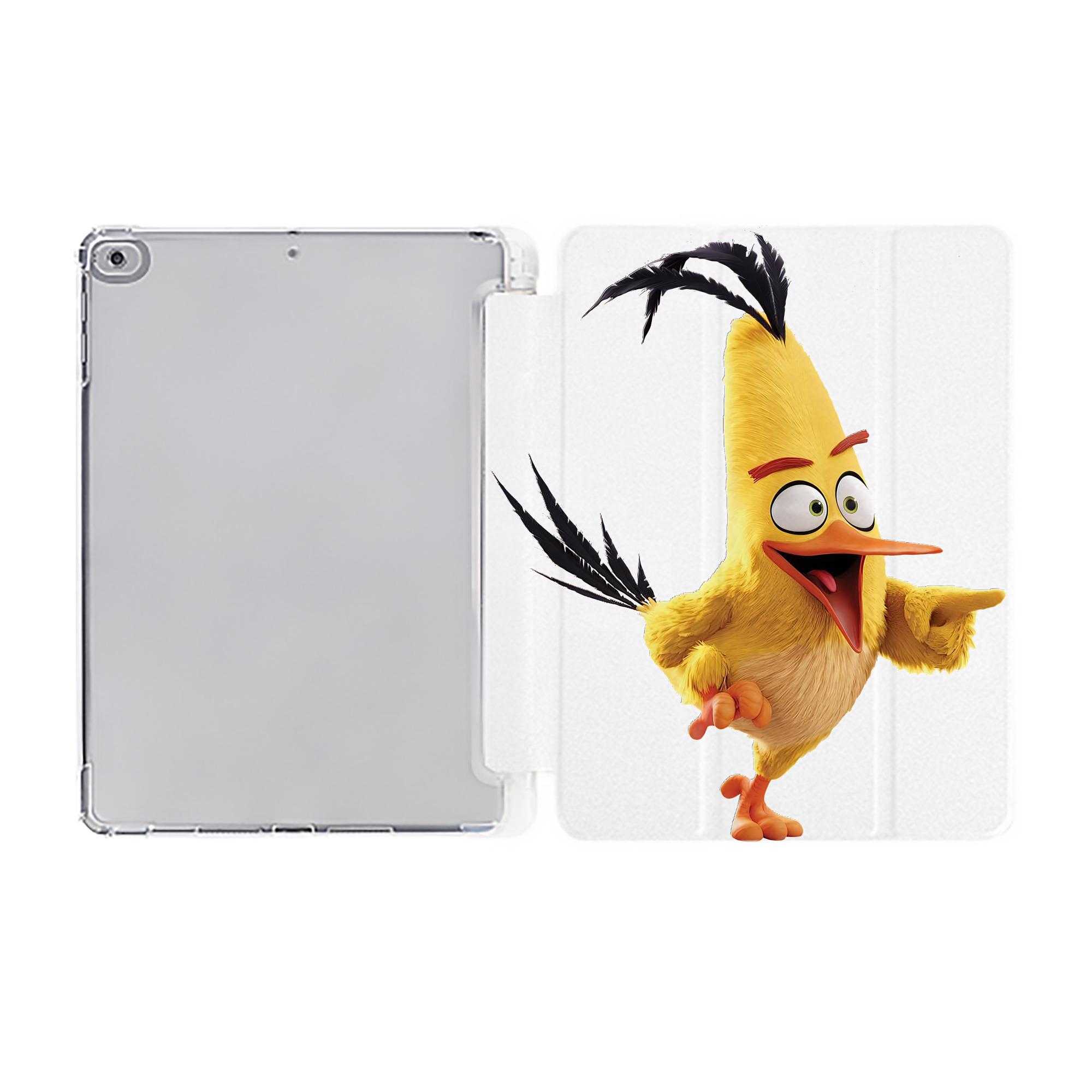 Angry Birds アングリーバード IPad ケース ペン収納付き 三つ折りスタンド PUレザー×シリコン 対応機種9.5/10.5/10.9インチ